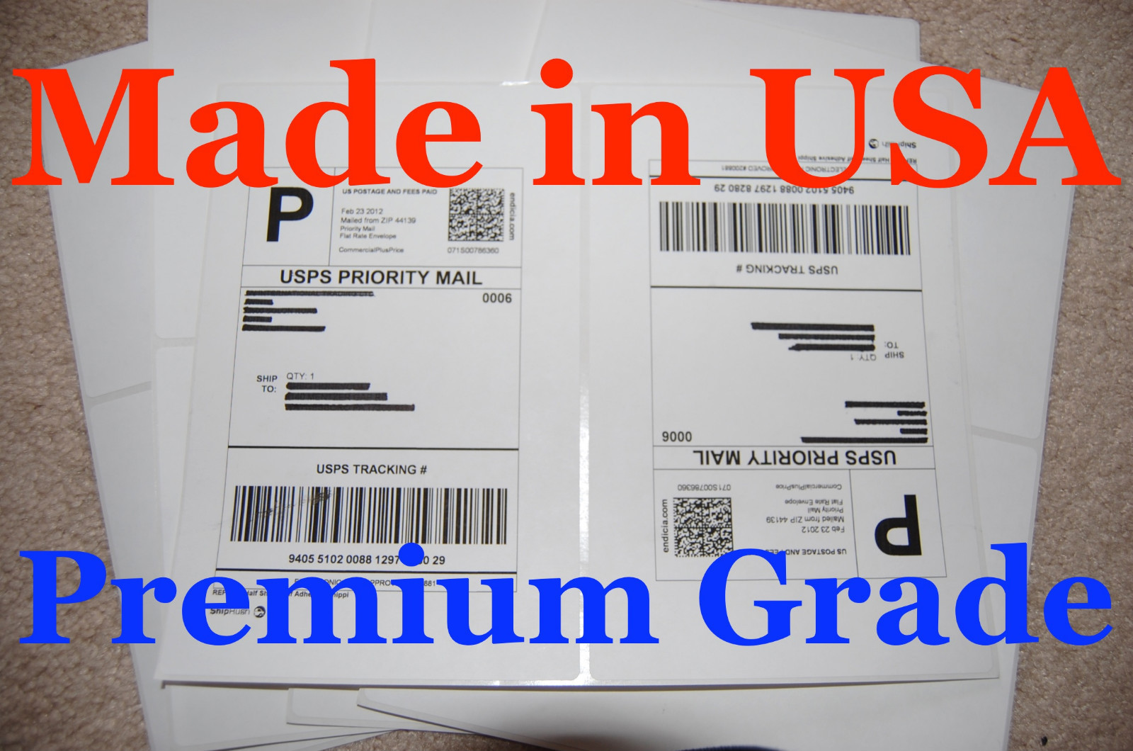 2000 Round Corner-Shipping Labels-Made in USA-Self Adhesive-USPS UPS FED-8.5×11