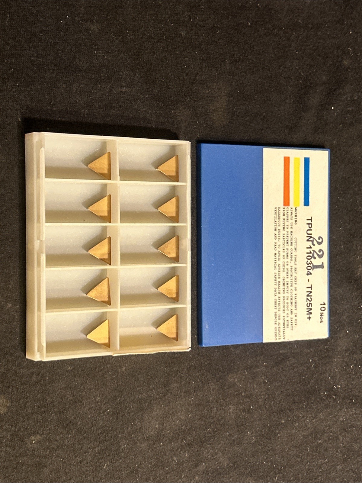 Qty. 10, Walter Valenite? TPUN 110304 TN25M Carbide Turning Inserts. TPU221
