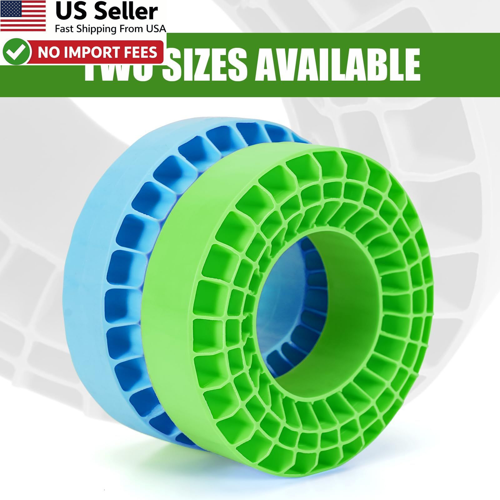 INJORA Silicone Rubber Inserts Foam 106-108mm 1.9″ RC Crawler Tires Green