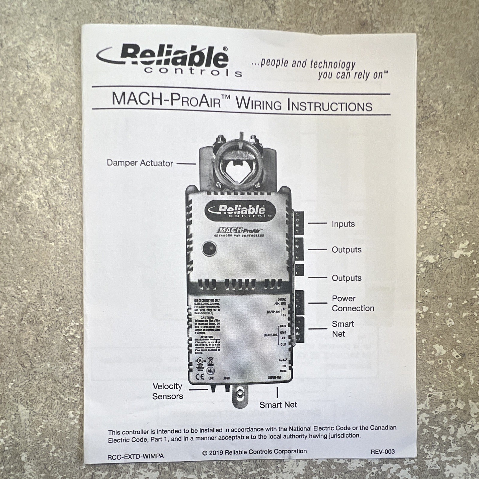 Reliable Controls MACH-ProAir VAV Controller MPAG318430 24 VAC/DC