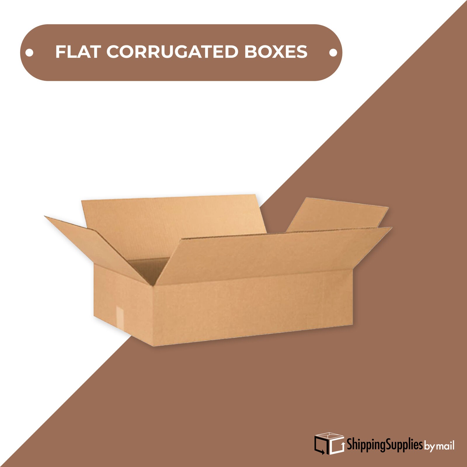 22 x 18 x 4″ Flat Corrugated Boxes, ECT-32 Brown Shipping/Moving Boxes 25 Boxes