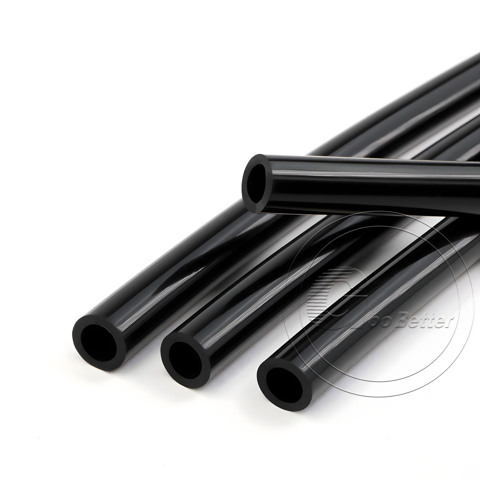 Black Silicone Tube Hose ID 0.5mm-60mm × OD 1mm-68mm Soft Rubber Pipe