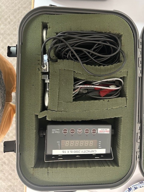 Artec 2,000 lb load cell with digital readout and data transfer capability