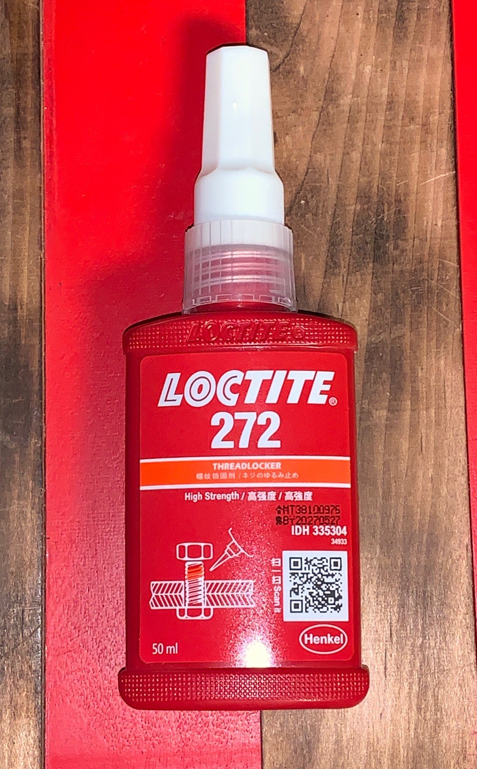 Loctite 272 50mL High Strength Threadlocker 1.69 FL. OZ.