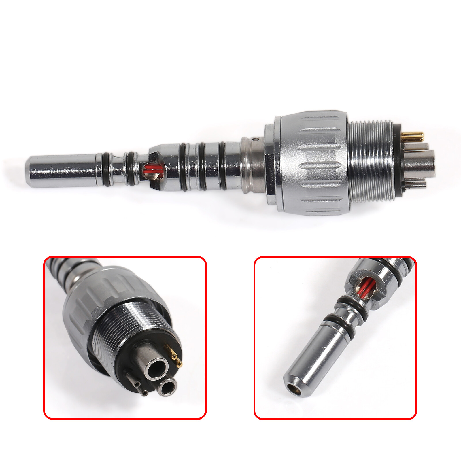 Dental LED Quick Coupler Coupling 4 Hole / 6 Hole for Fiber Optic Handpiece