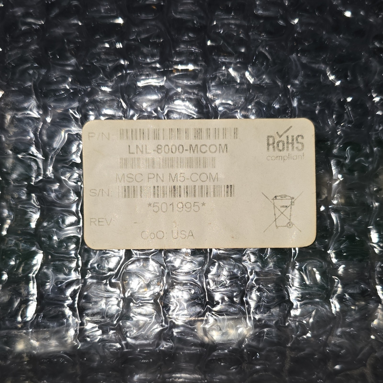 M5-COM Access Control Board LNL-8000-MCOM MSC PN RoHS Access Control Equipment