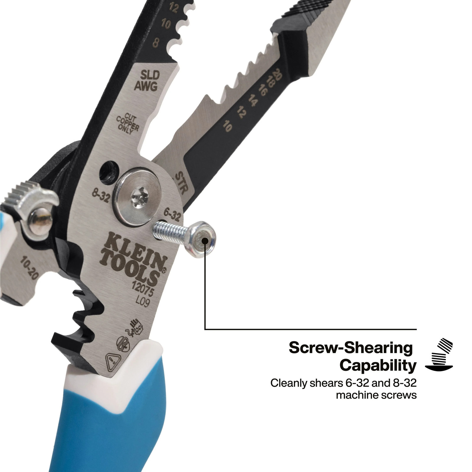 Klein Tools 12075 Slim Forged Wire Stripper / Cutter, Straight Handle