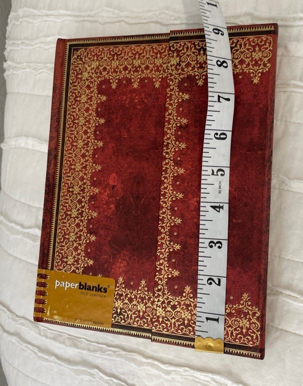 New paper blanks old leather foil gold journal book acid free