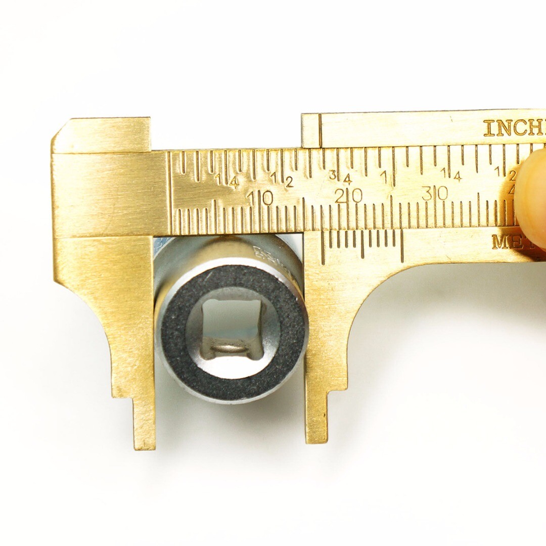 Mini Metal Scale Brass Sliding Gauge Vernier Caliper Pocket Measuring Ruler