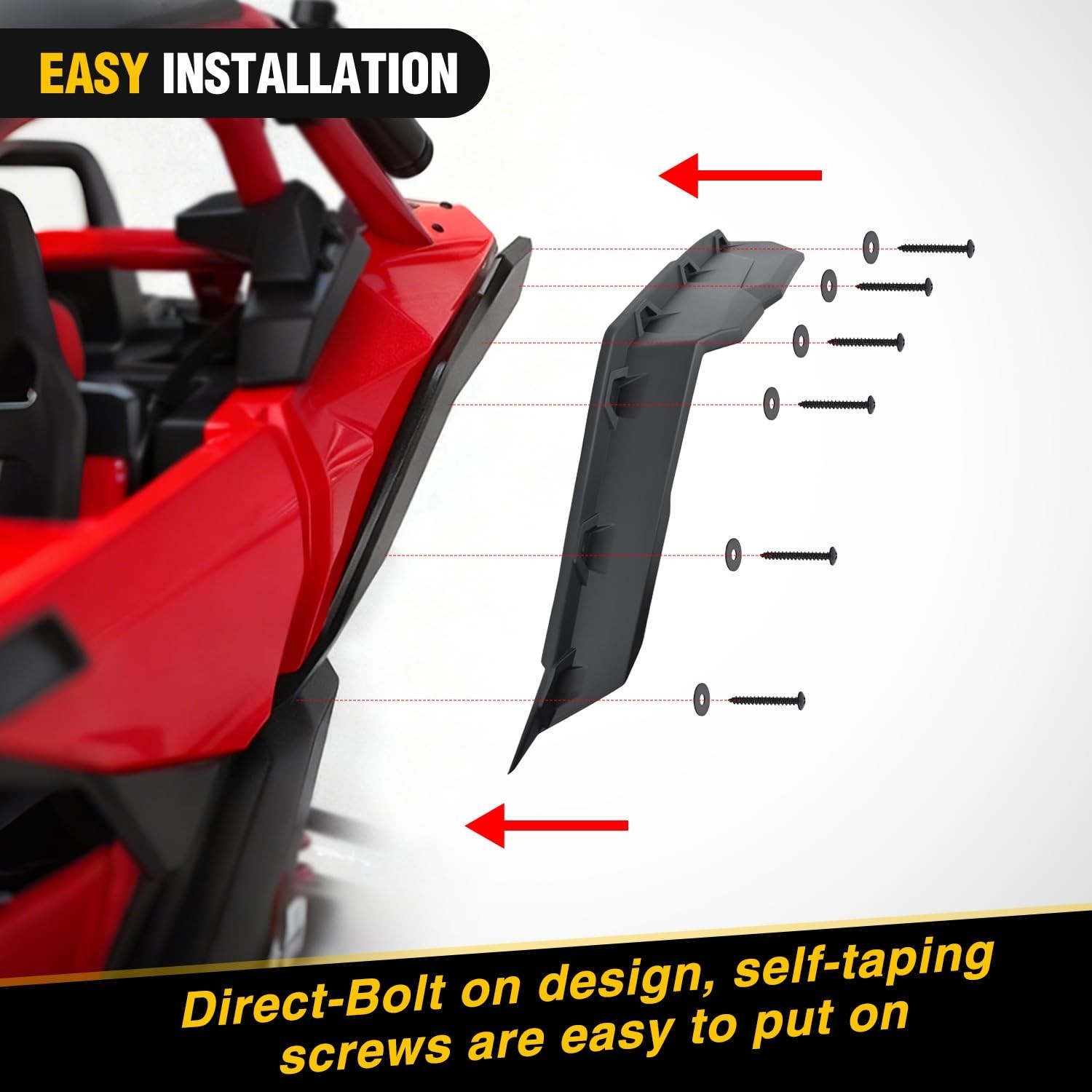 Nilight Front & Rear Extended Fender Flares Compatible with Can-Am Maverick X…