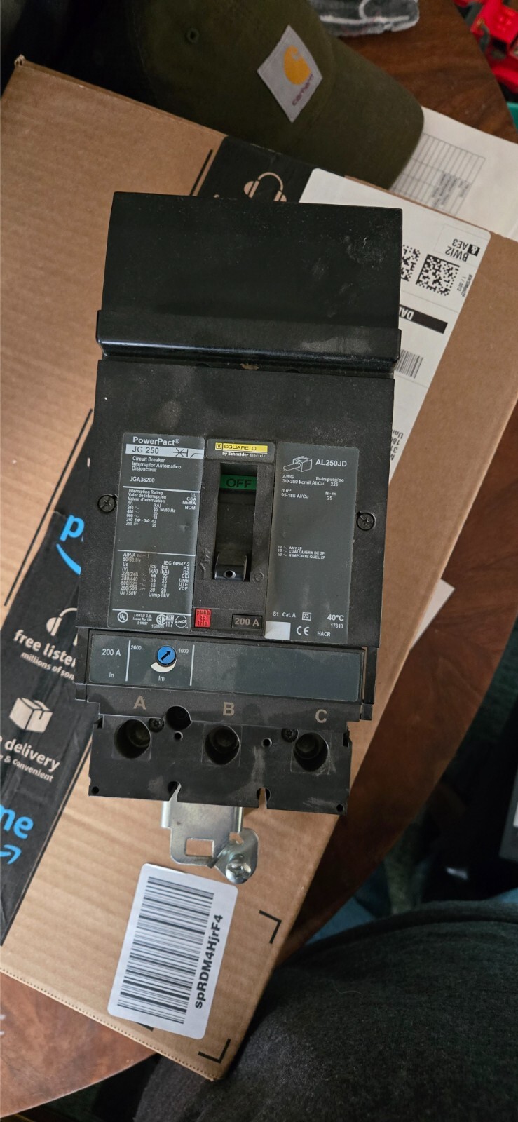Square D JJA36200 Powerpact I-Line Circuit Breaker