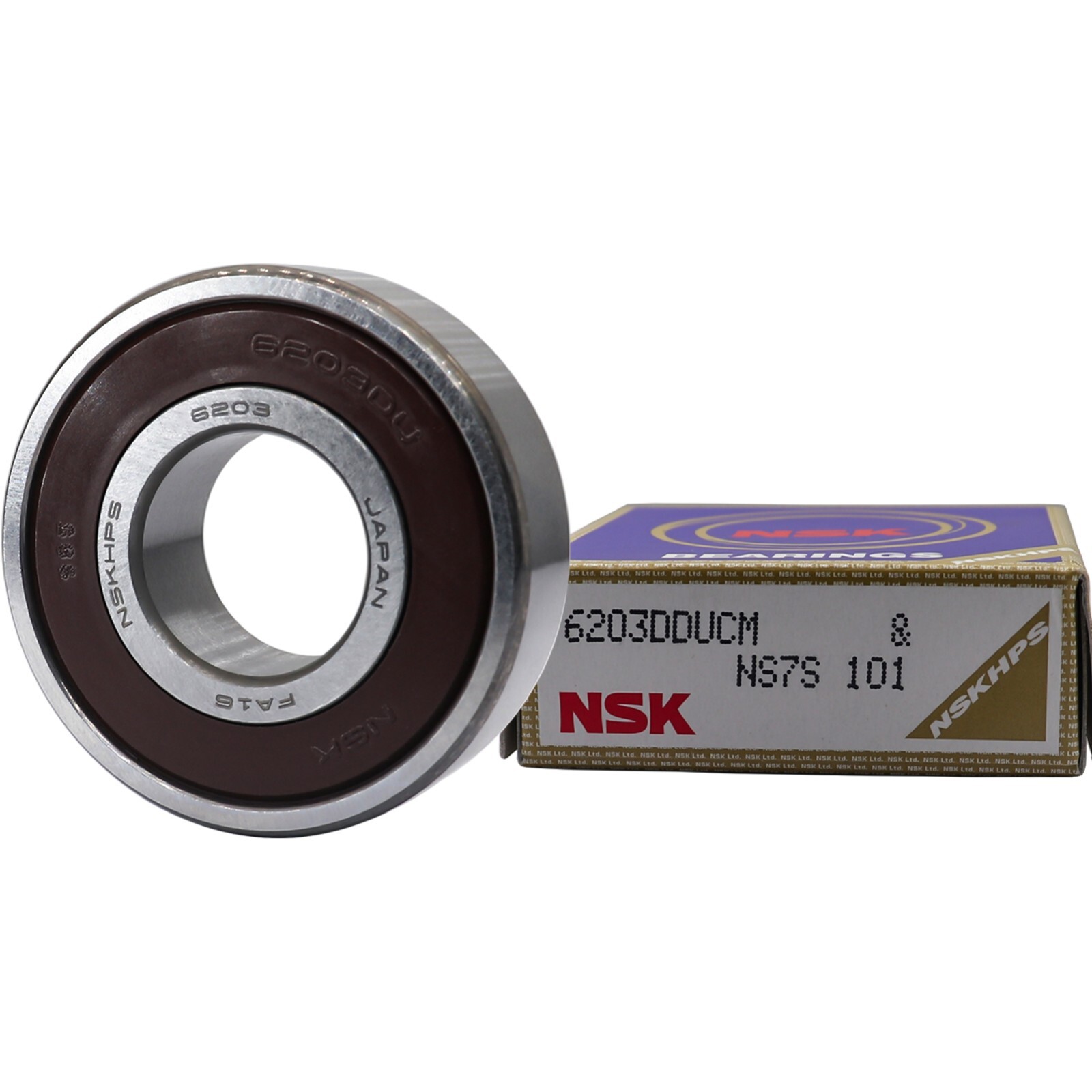 2PCS NSK 6203DDU 6203-2RS Made In Japan Deep Groove Ball Bearing 17x40x12mm 6203
