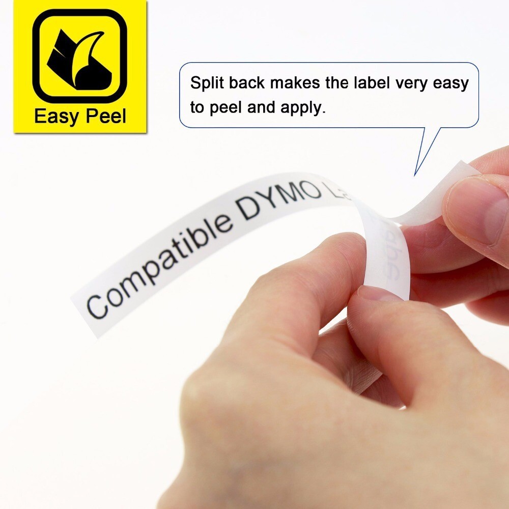10PK Dymo LetraTag Refills White Plastic 91331 for LetraTag Label Maker LT-100H