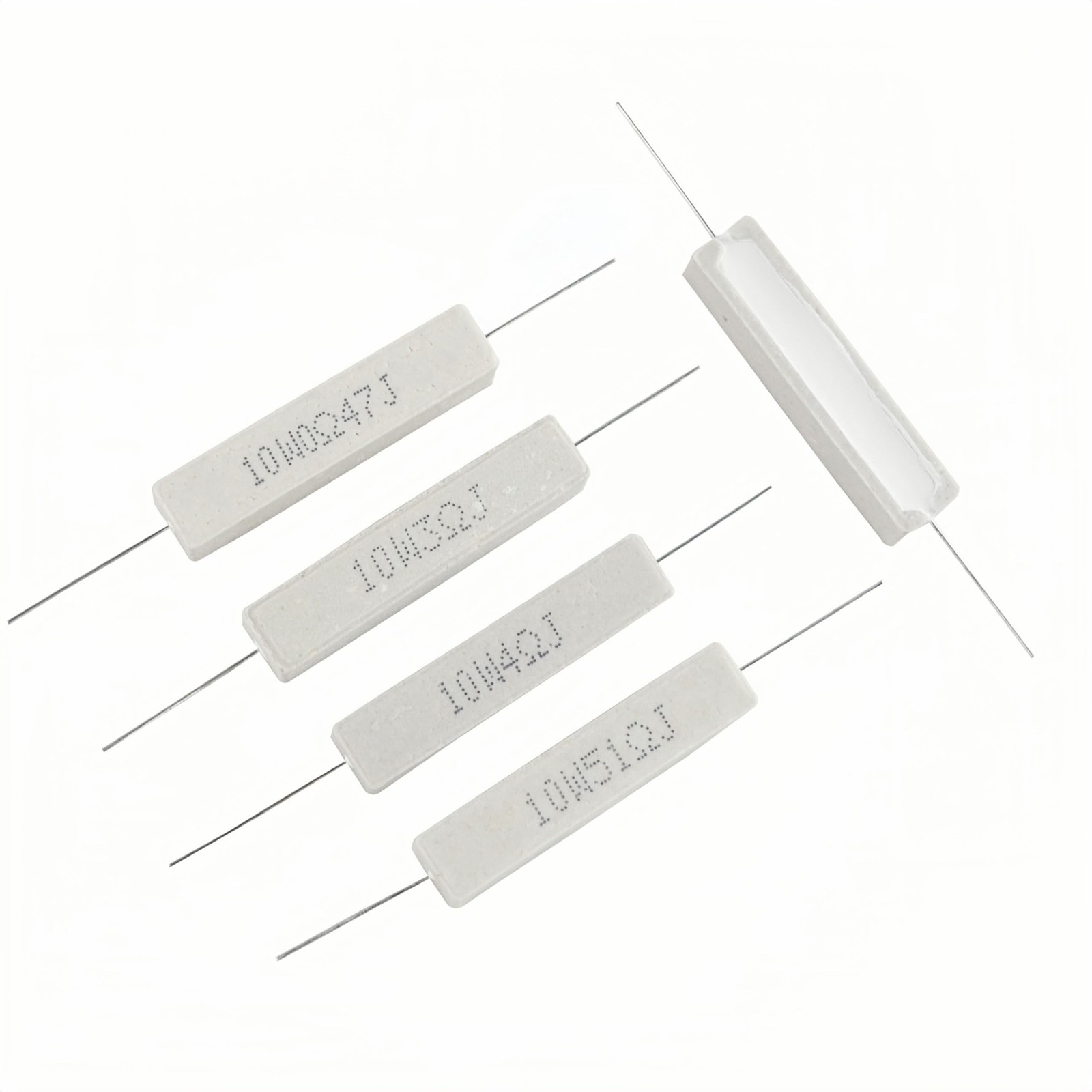 PANMILED 25 Values 50 Pieces Cement Resistor KIT 10W ±5% Ceramic Power…