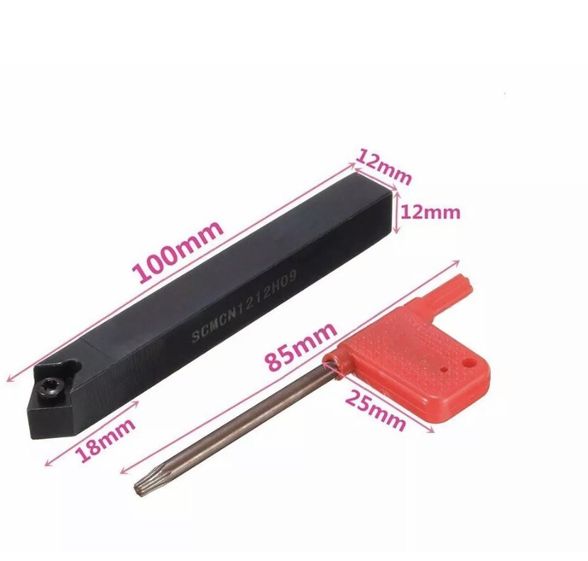1/2 Lathe Turning Tool Holder SCMCN1212H09-100 + 10PCS Carbide insert CCMT09T304