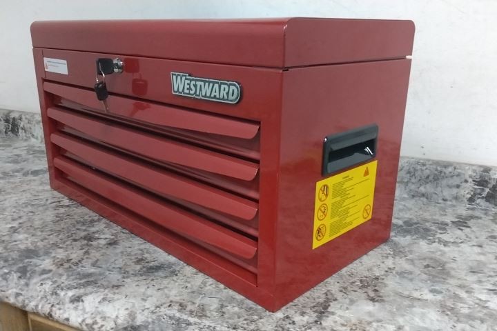 Westward 48RJ69 4 Drawer 285 Lb Load Capacity Red Steel Light Duty Top Chest
