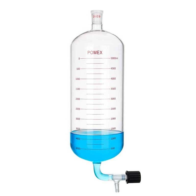 100ml-500ml Distillation Bottle with Vacuum Piston Double-Layer Lab Glass