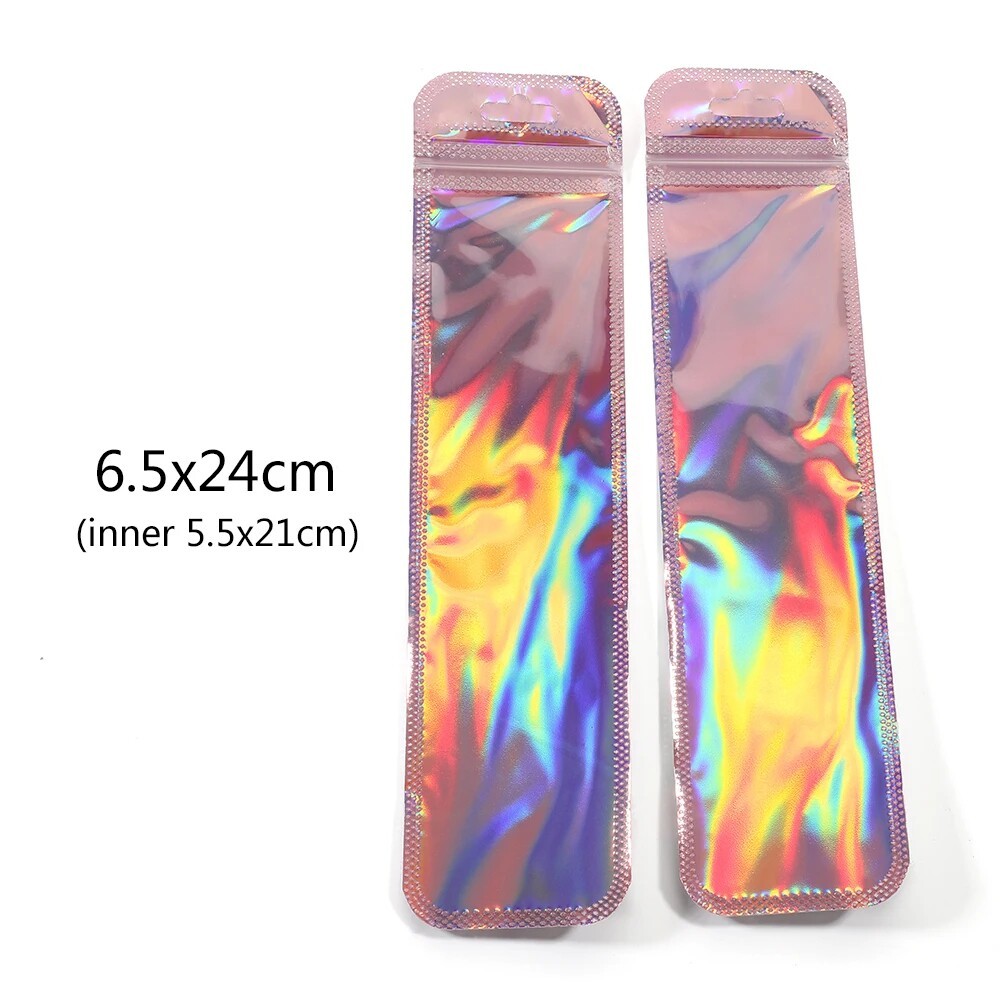 50pcs Laser Printed Bags Transparent Self-Sealing Bag Jewelry Beads Storage bags