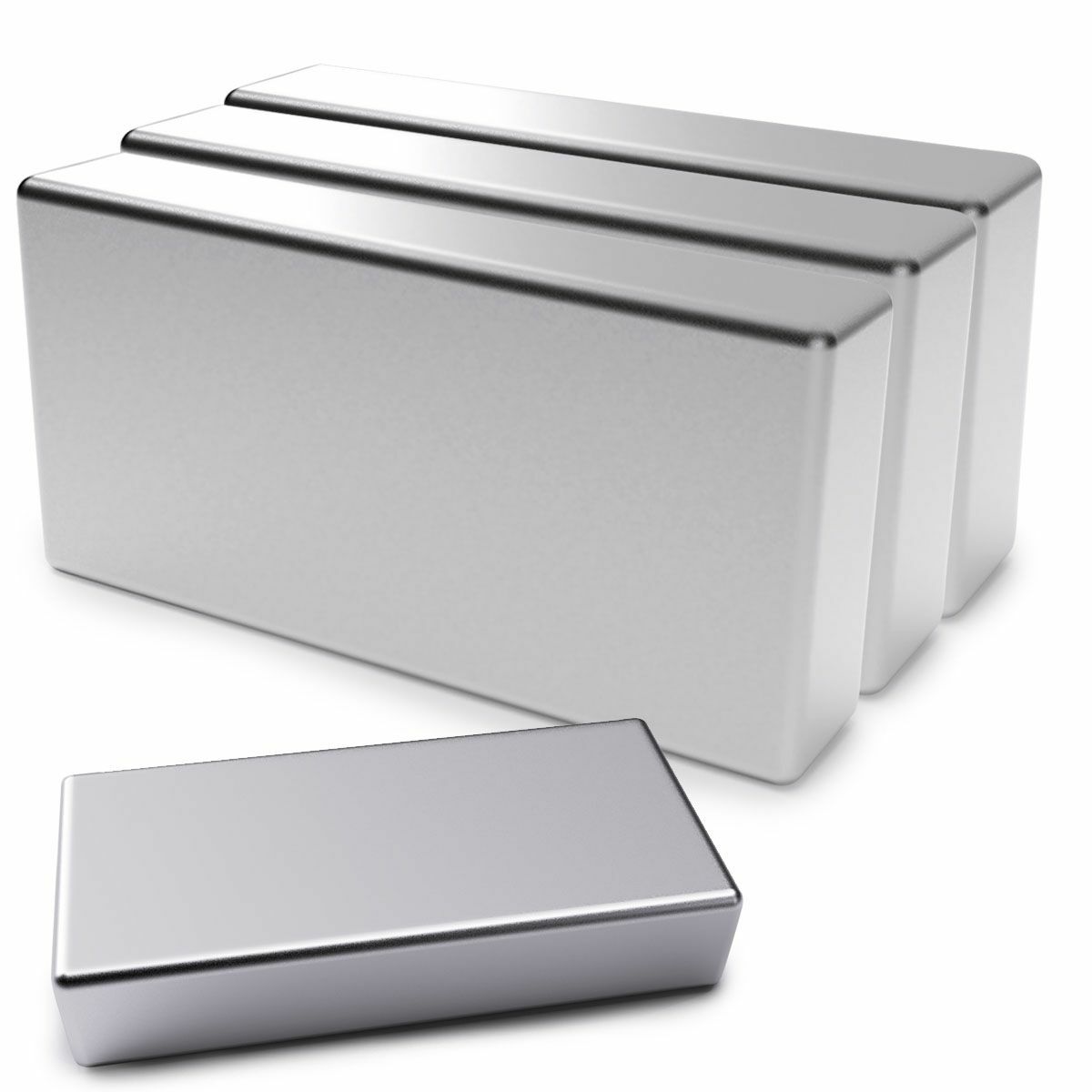 Big Block Magnets Super Strong Rare Earth N52 Neodymium Large Magnet 2″X1″X0.39″