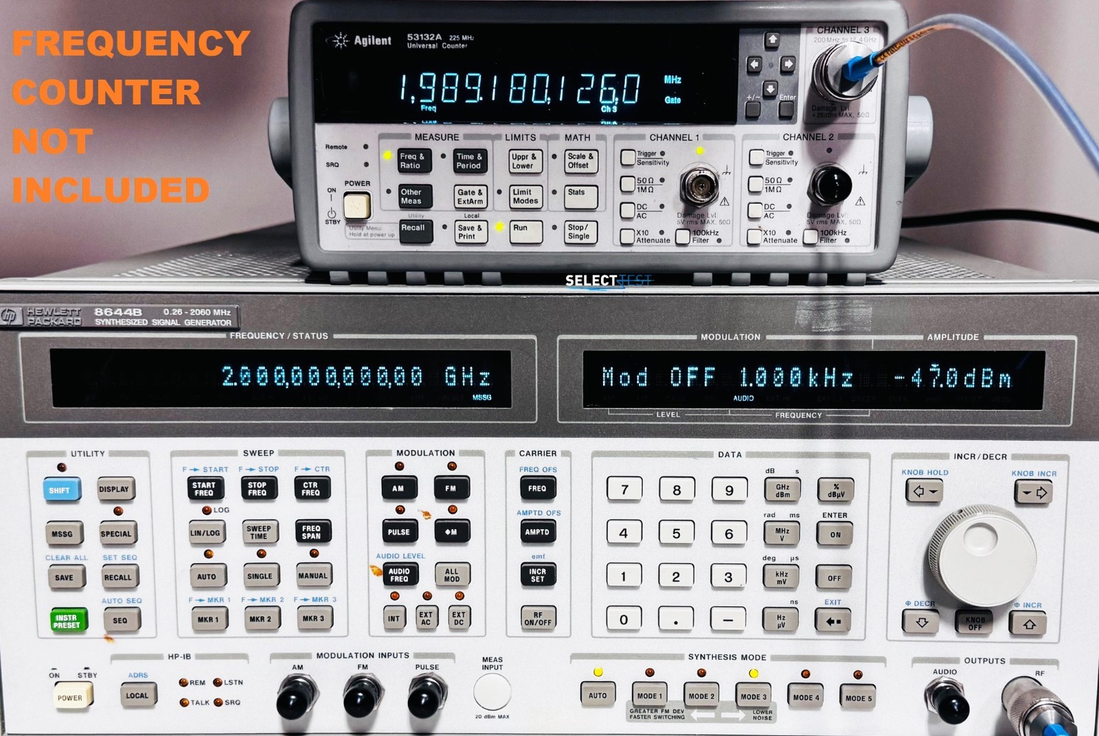 AGILENT (HP) 8644B 0.26 – 2060 MHz SYNTHESIZED SIGNAL GENERATOR *LOOK* (REF.: N)