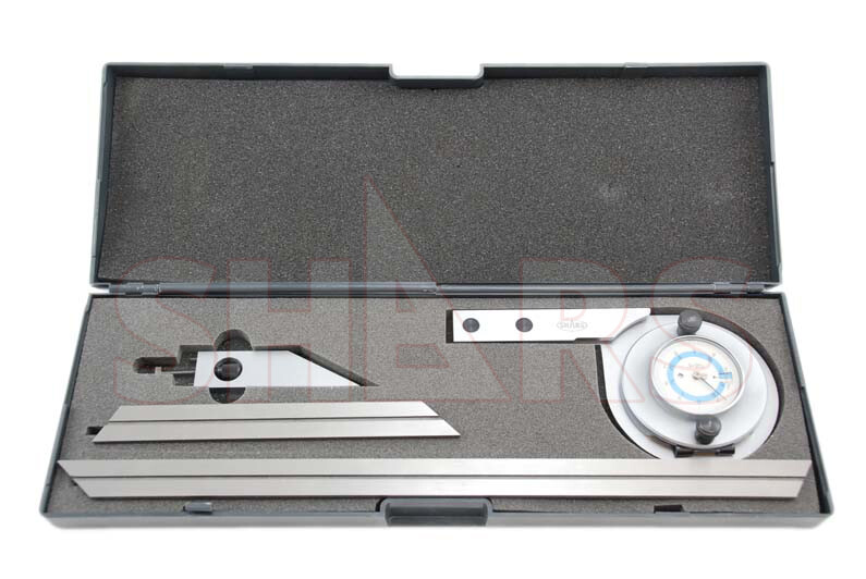 STAINLESS UNIVERSAL 6 12 90 DIAL BEVEL PROTRACTOR SATIN #