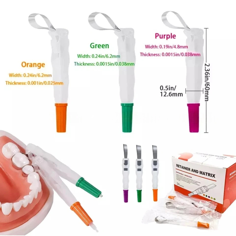 Dental Pro Matrix Bands Sectional Contoured Metal Retainerless Automatrix Locker