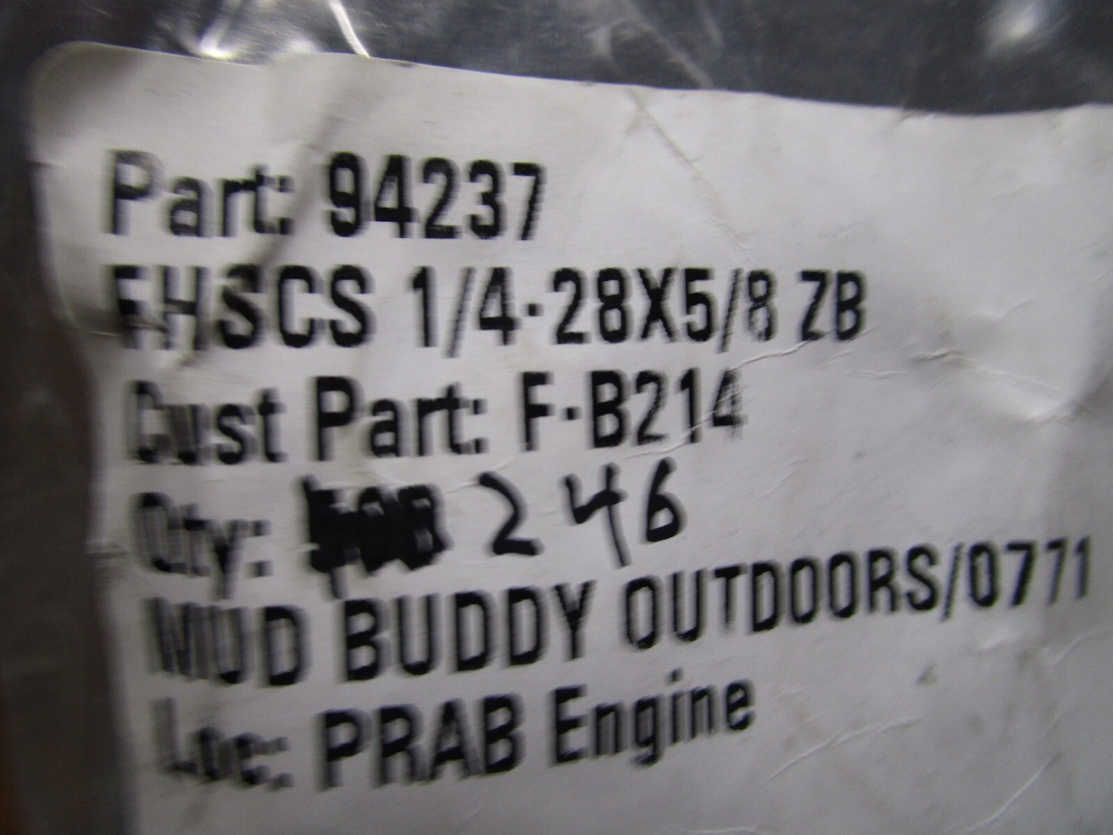 1/4-28 x 5/8 L 5/32 Hex ASTM F835 Zinc Steel Flat Head Socket Cap Screw QTY 246