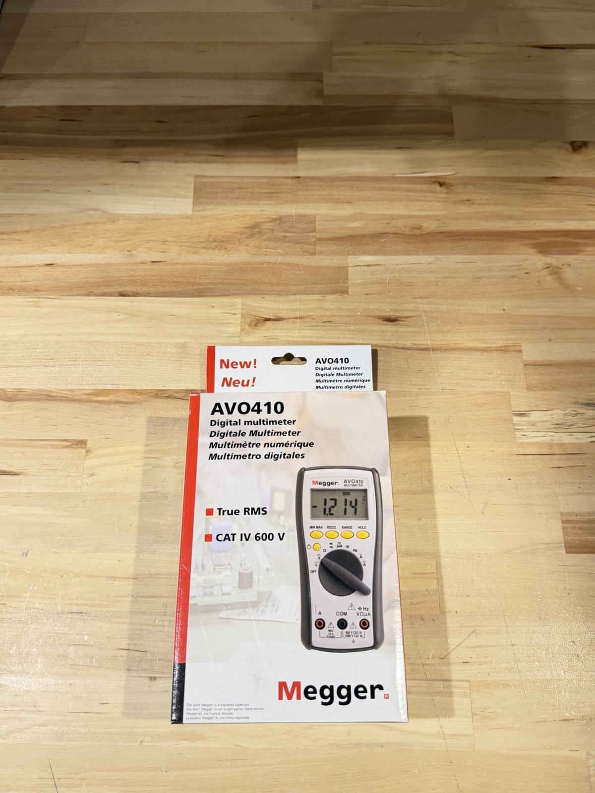 MEGGER AVO410 DIGITAL MULTIMETER TRUE RMS CAT IV 600V W/ LEADS – NEW SEALED
