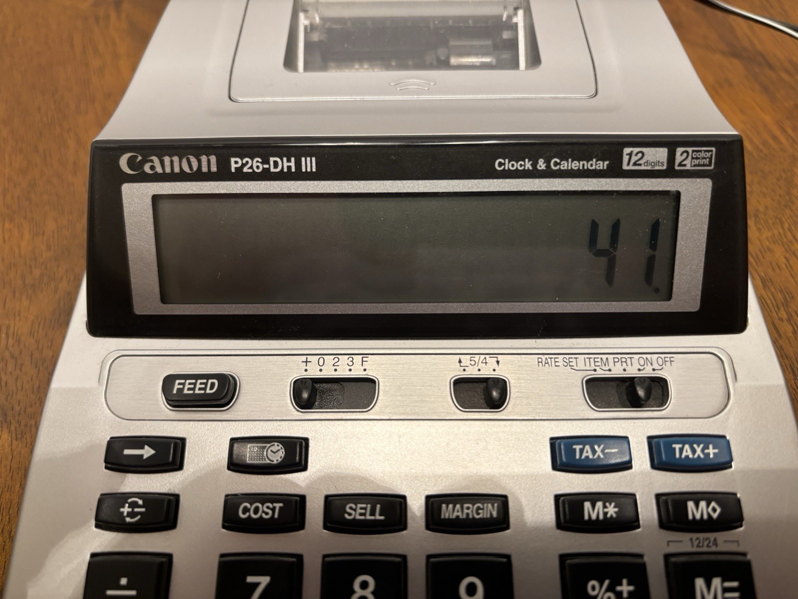Canon P26-DH III Printing Calculator With Clock And Calendar