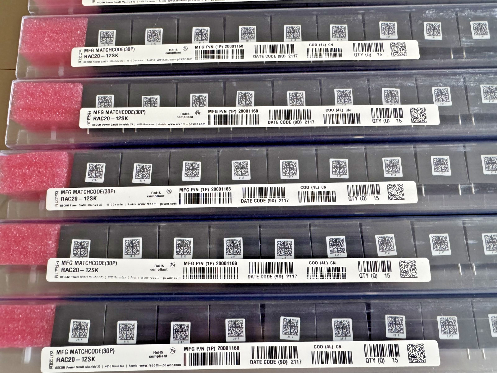 15 PCS RAC20-12SK RECOM Power AC DC Converter Module 12V 1.67A 20W 85 TO 264 Vin