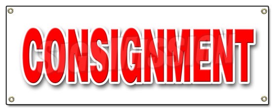 CONSIGNMENT BANNER SIGN second hand name brands clothes furniture store