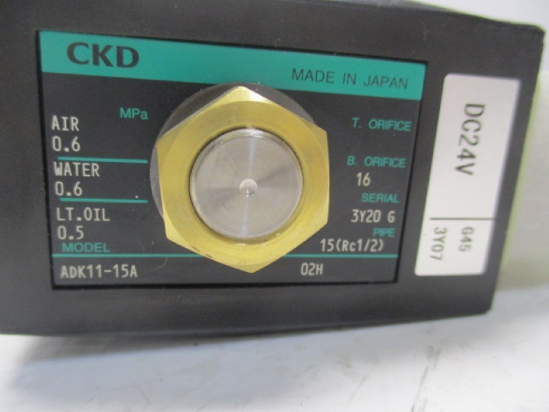 CKD ADK11-15A SOLENOID VALVE 24VDC NSNP