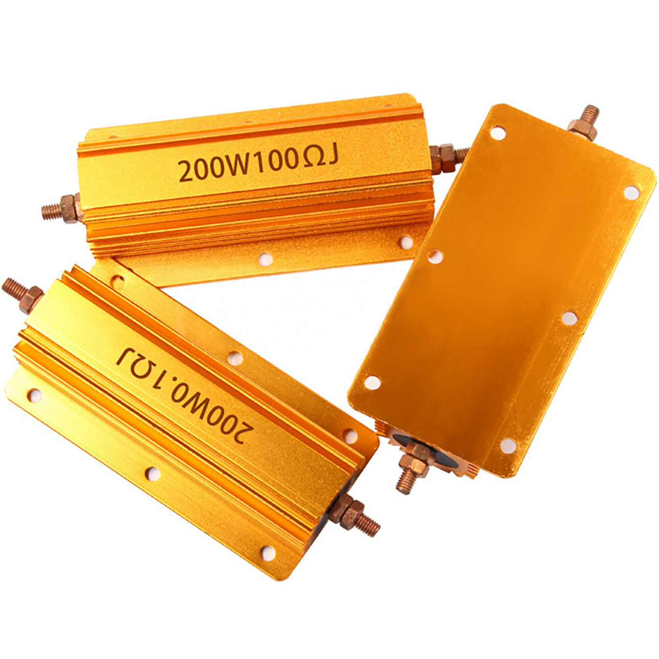 200W RX24 Aluminium Wire wound Power Resistors 5% J 0.1Ω 0.15Ω 0.2Ω to 100KΩ/Ohm
