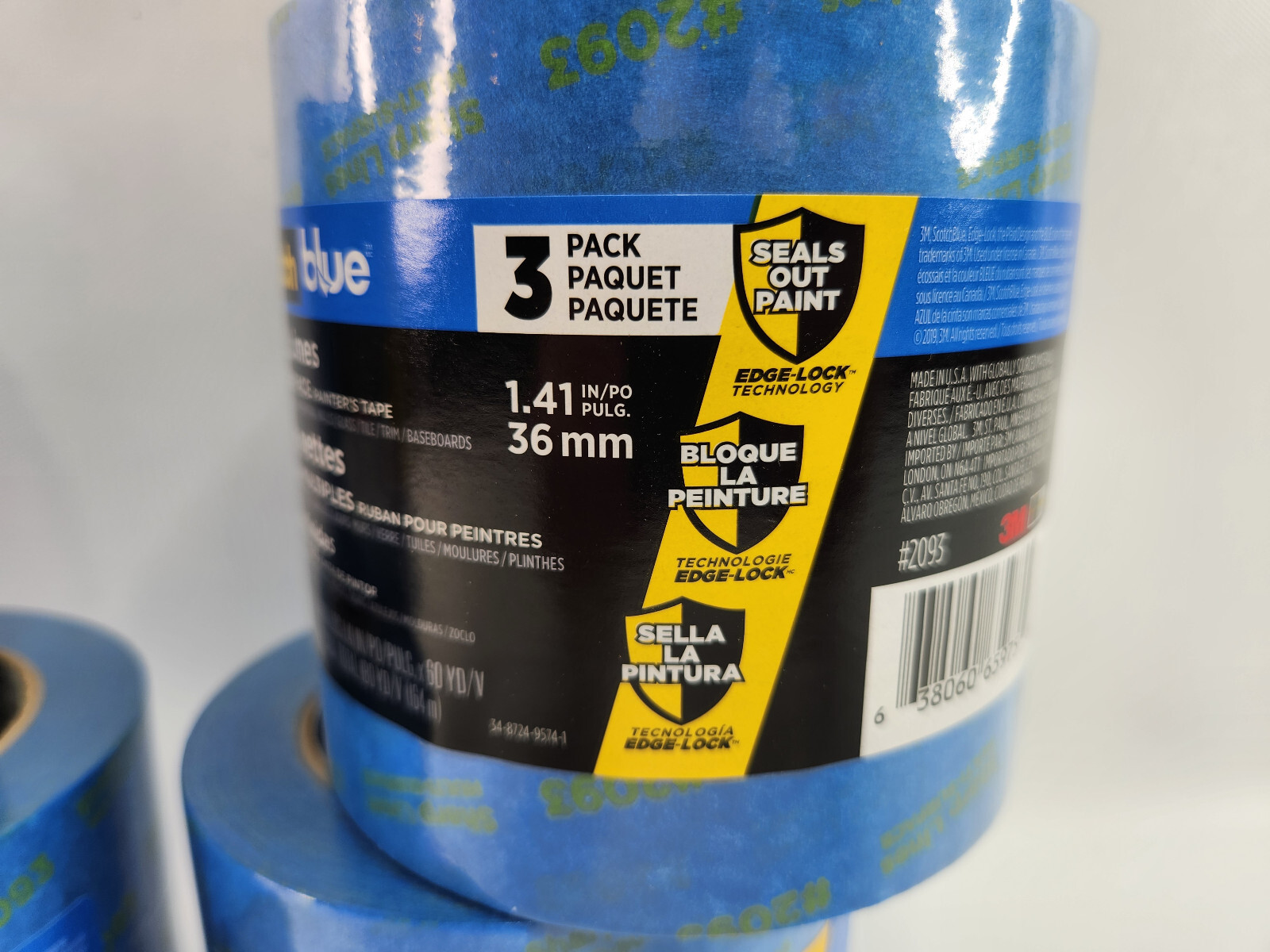 12 Rolls Scotch Blue Painter’s Tape 1.41″ x 60 Yards Sharp Lines 3m 2093