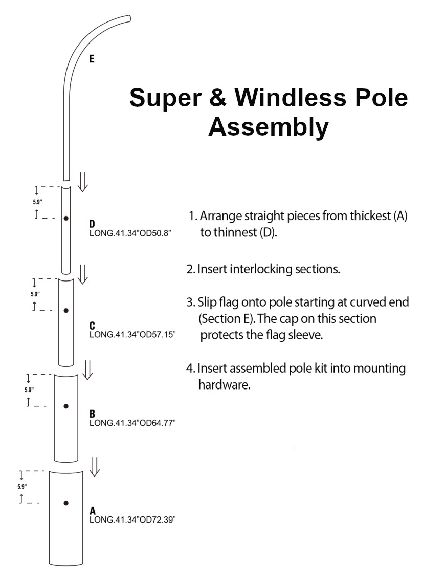 ANTIQUES MIRROR Advertising Super Flag & Pole Kit consignment vintage sale rare
