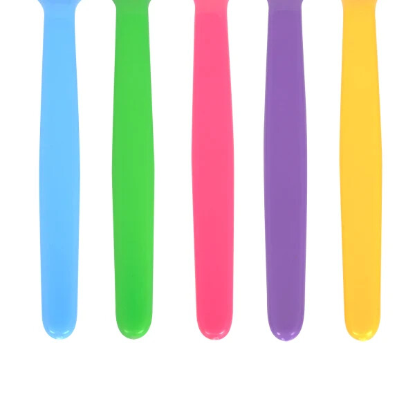 Karat PS Plastic Heavy Weight Tea Spoons – Rainbow – 1,000 ct, U2100 (Rainbow)