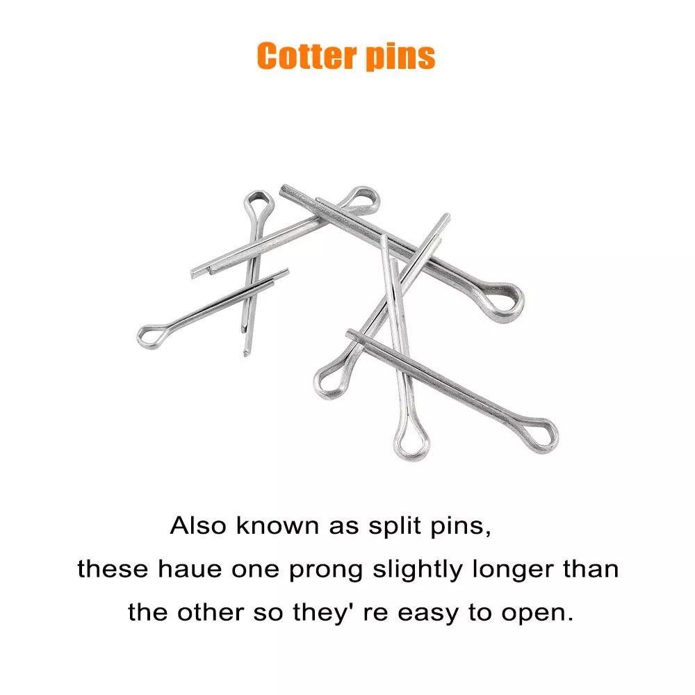 230 Pcs Cotter Pin Assortment Set 304 Stainless Steel Value Kit US