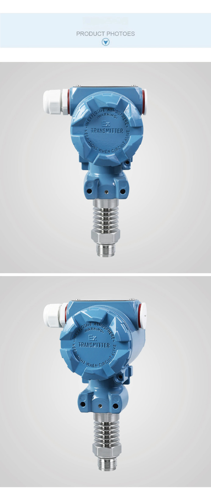 Pressure Transmitter Flush Diaphragm High Temperature 4-20mA RS485 316L Steel