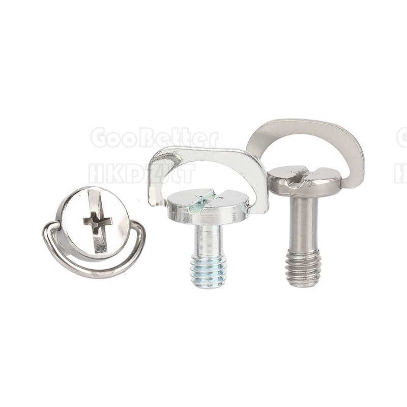 D-Ring Carbon Steel Screw for Camera Tripod Quick Release Plate M4 M5 M6