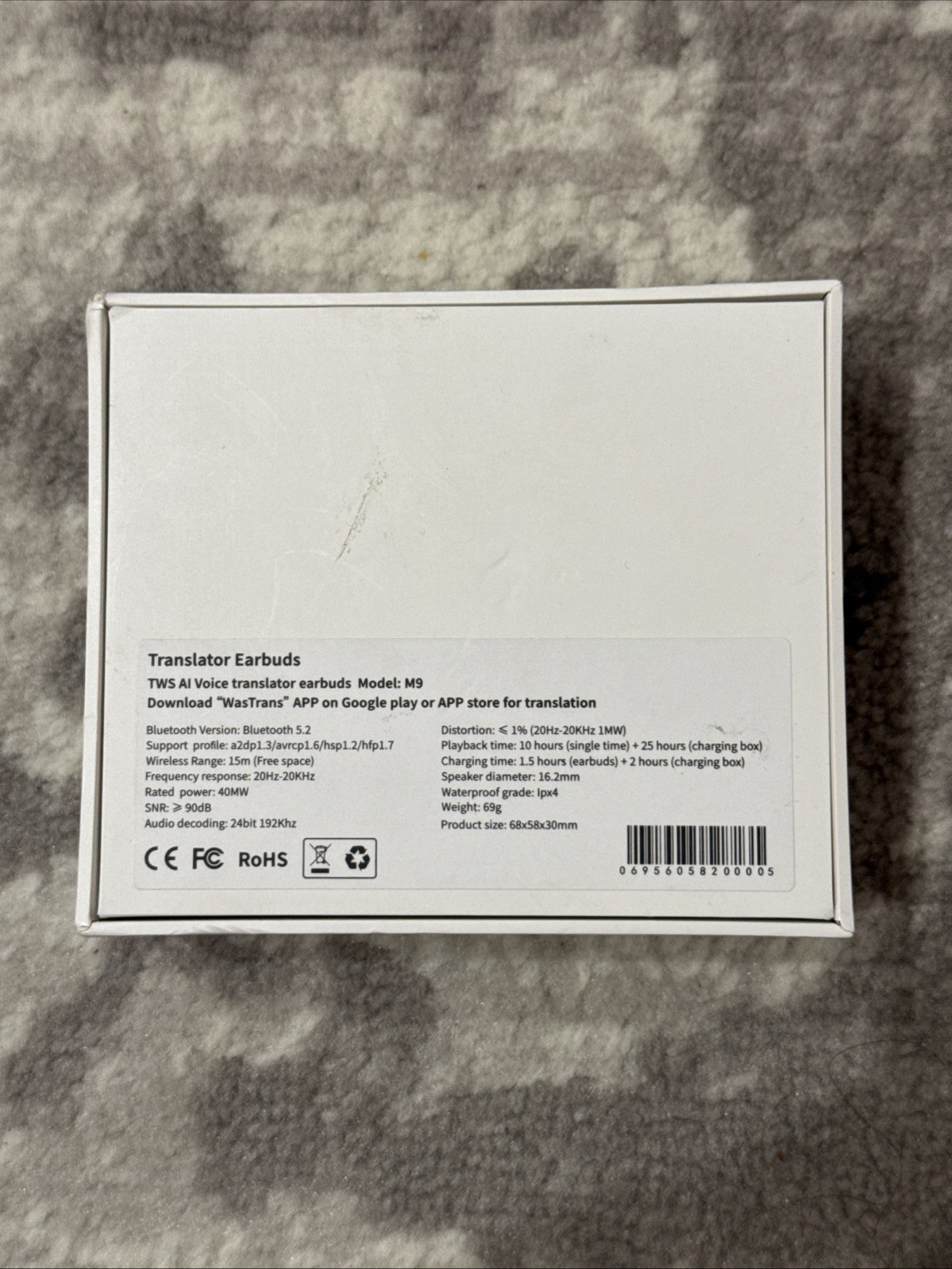 Wooask Translation Earbuds M9 Language Translator Device Open Ear Translator