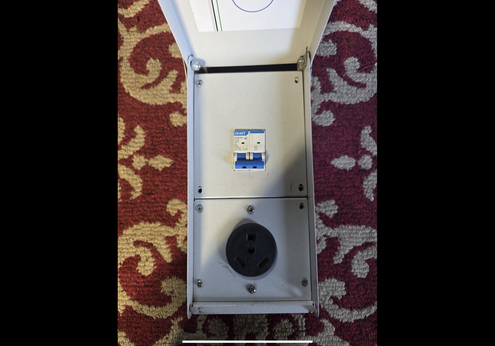 CHNT UL Listed Metal Enclosure Box 32A 2-Pole NEMA 10-30R 201-250V