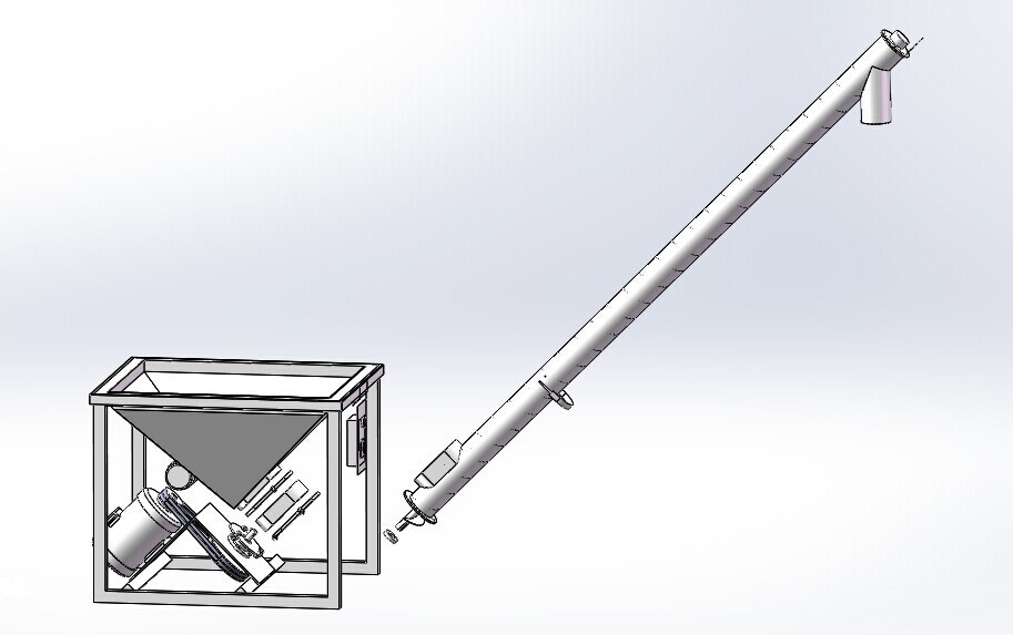 Flour Screw Feeding Vibrating Hopper Inclined Conveyor Machine Auger Feeder CE