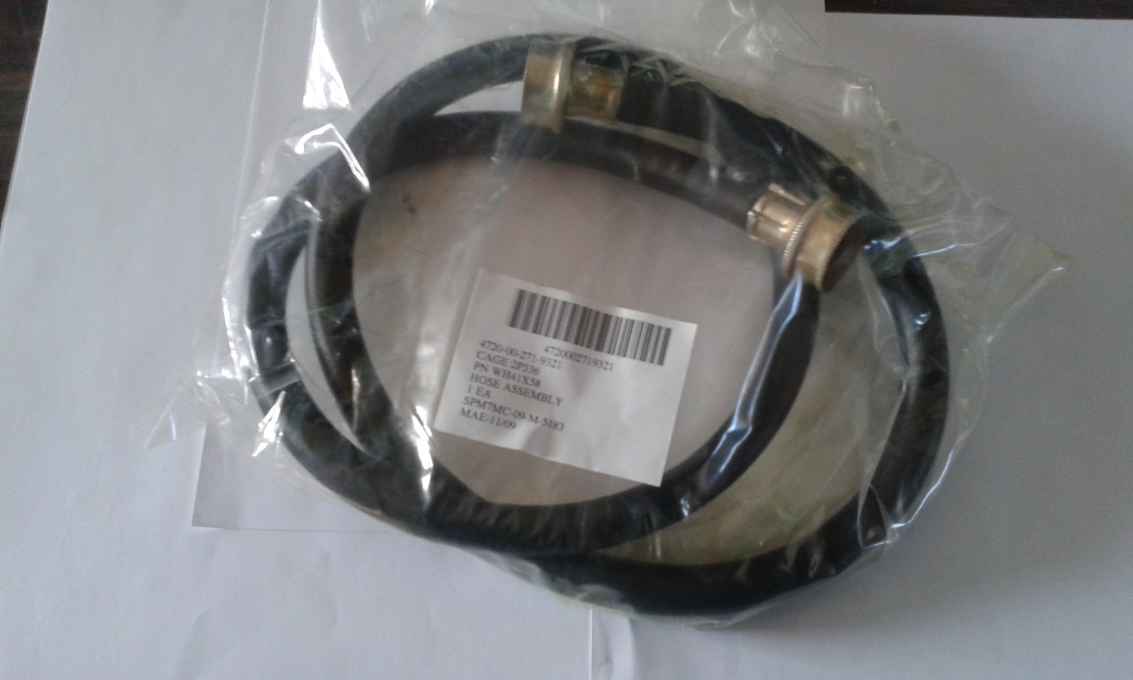 1 pair GE Washing Machine Hoses 4 ‘ length 1/2 ” ID hose WH41X58 new faucet ends
