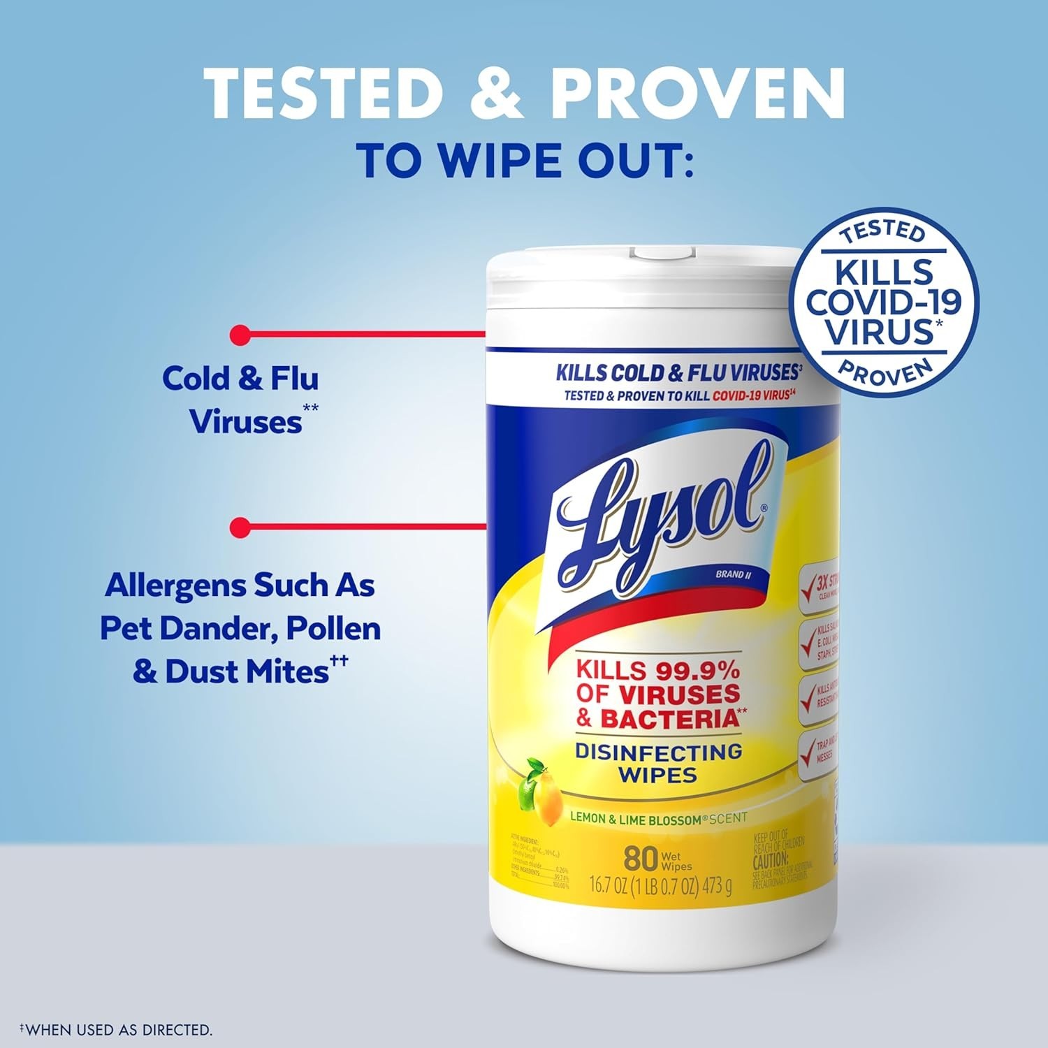 Lysol Disinfecting Wipes Bundle, 80 Count – Home Cleaning Supplies Lemon Lime