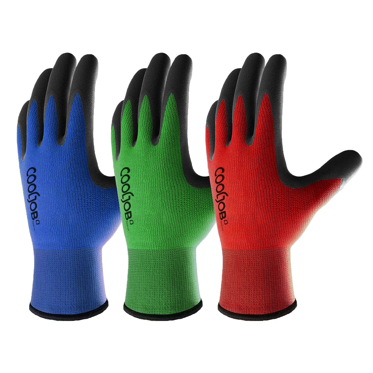 6 Pairs Safety Work Gloves with Grip for Men Women, Oil/Abrasion Resistant fo…