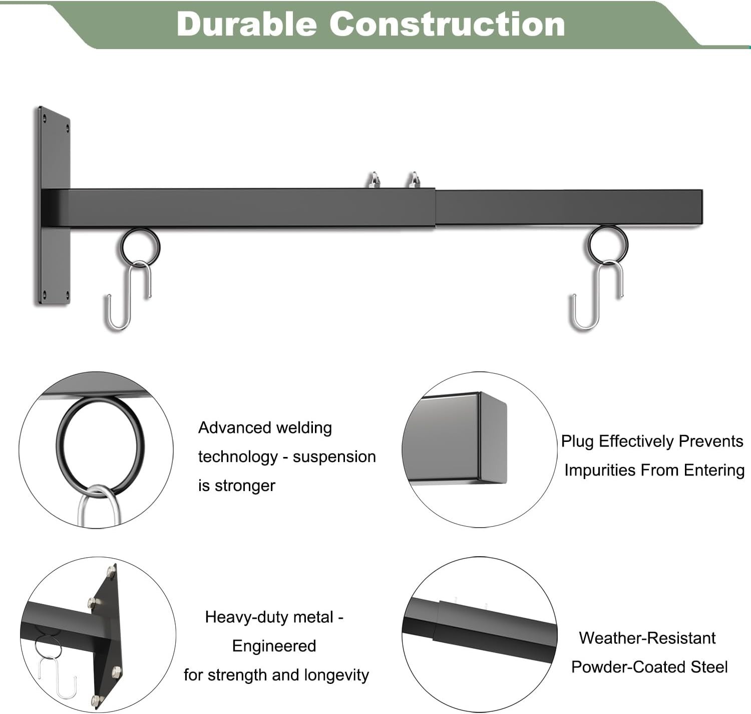 20″-28″ Scalable Hanging Sign Bracket, Sign Brackets Hanging Sign Outside