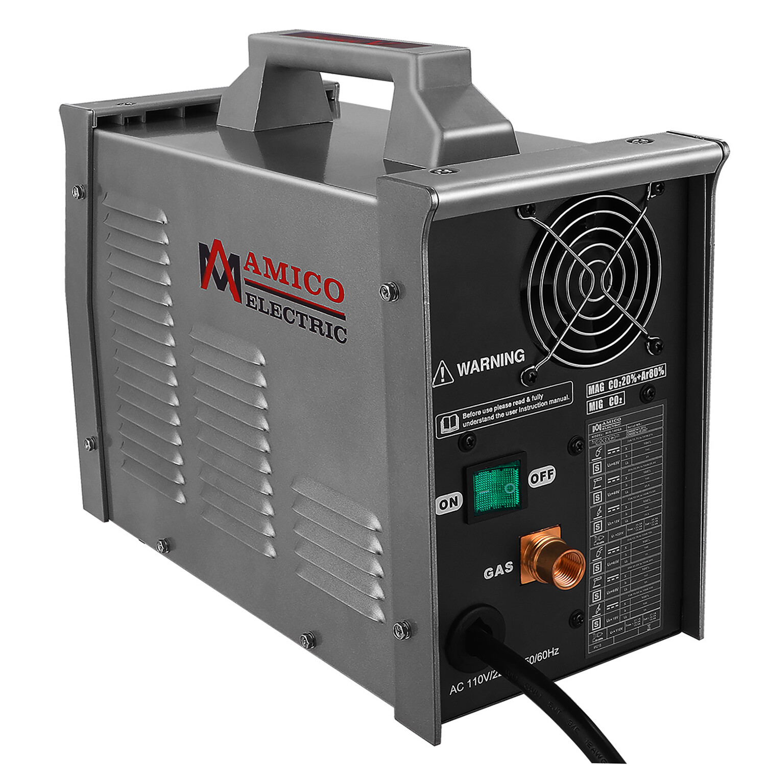 Amico MIG-140GS, 140 Amp MIG MAG TIG Stick Arc 5-in-1 Welder, 100% Duty Cycle.