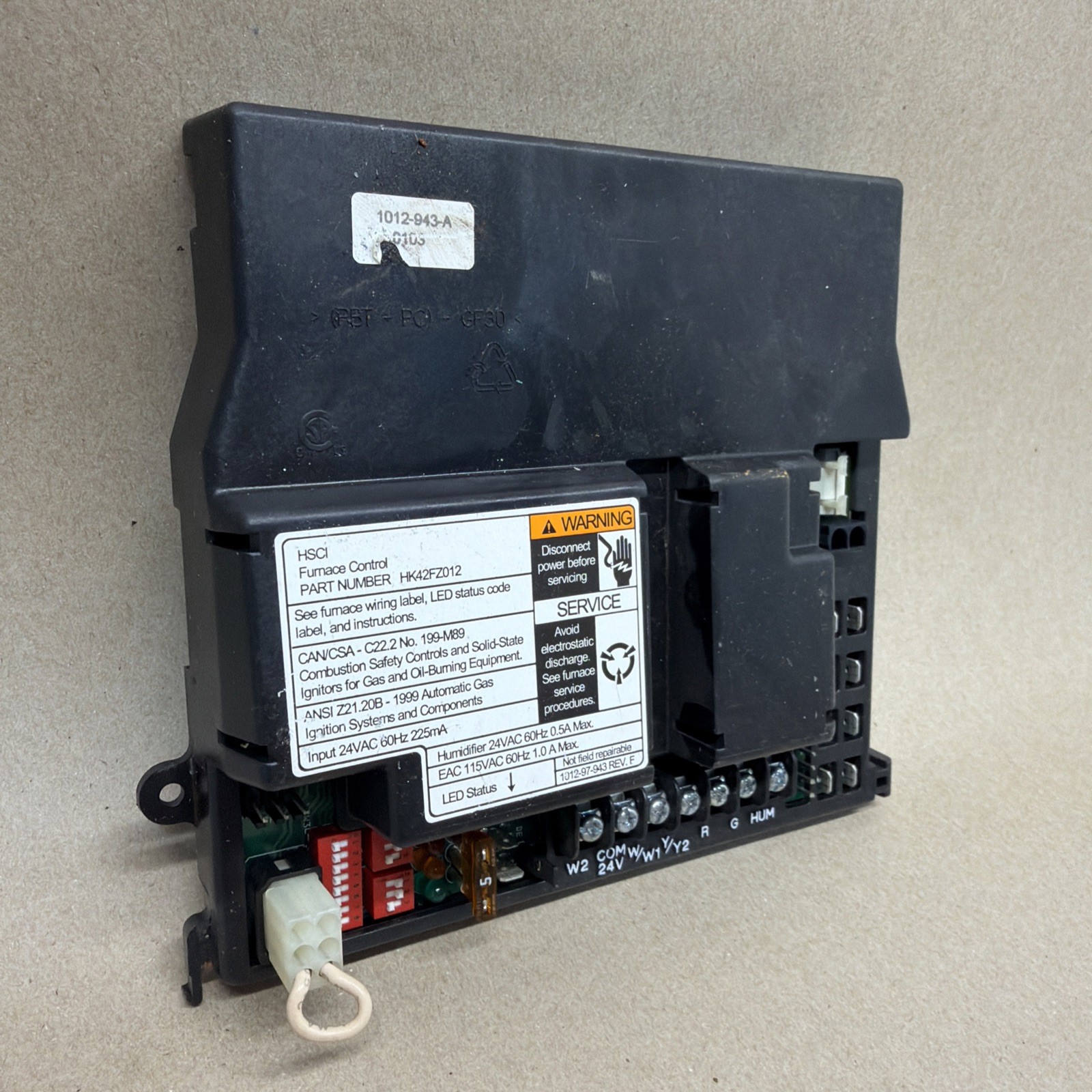 TESTED✅ Carrier Bryant HK42FZ012 1012-943-A Furnace Control Circuit Board