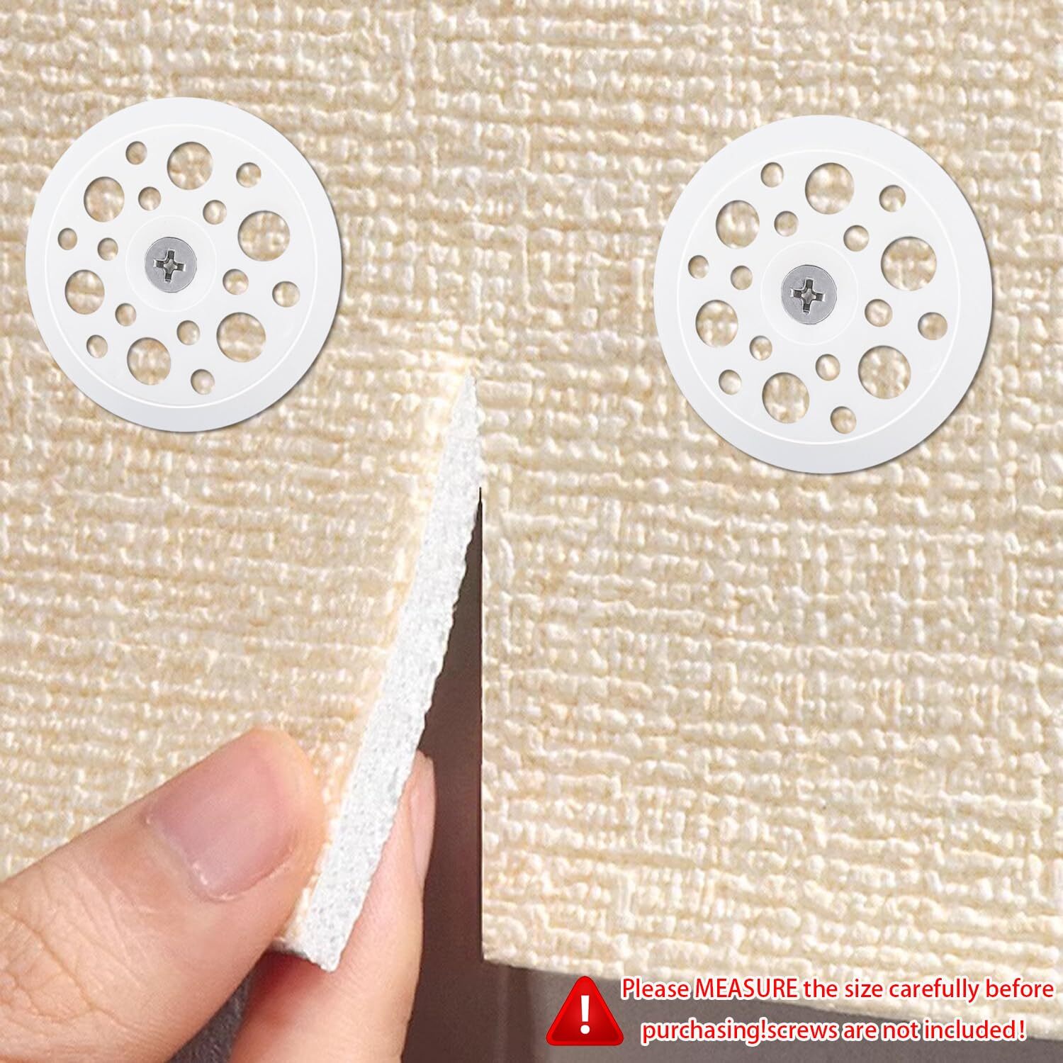 600 Pcs 45 mm White Plastic Washer Foam Board Fasteners and Load Spreading Po…