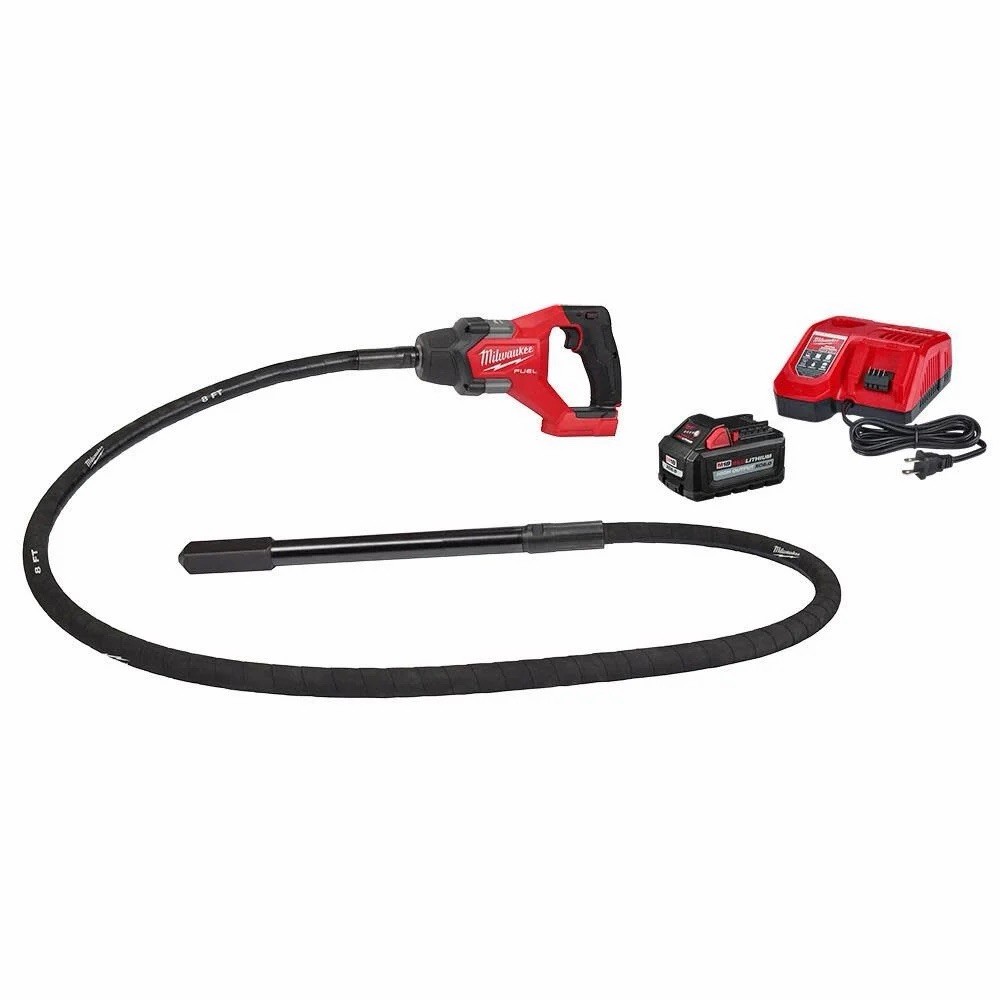 Milwaukee 2911-21 M18 FUEL 18V 8′ Cordless Concrete Pencil Vibrator Kit